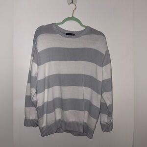 Brandy Melville Striped Blue and White Sweater